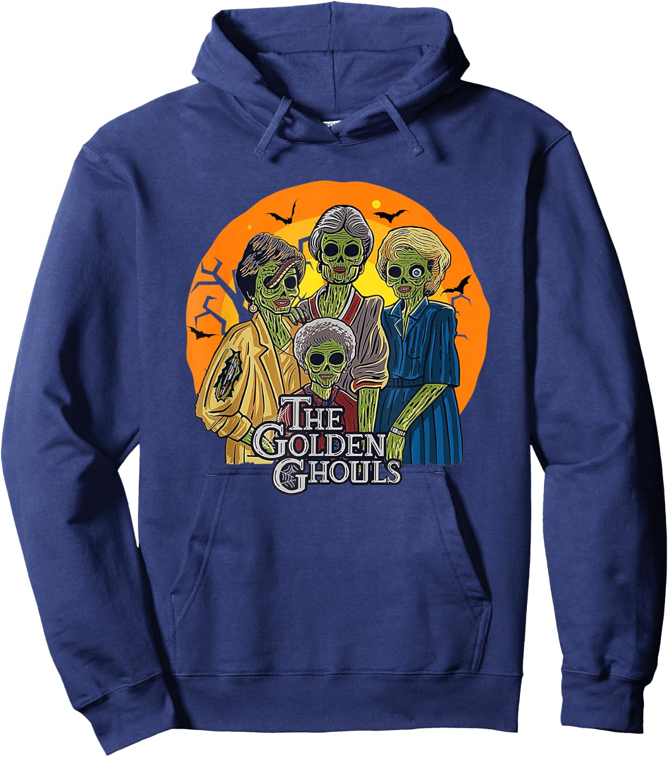 The Golden Ghouls Funny Halloween Hoodie - Hoodie | Navy