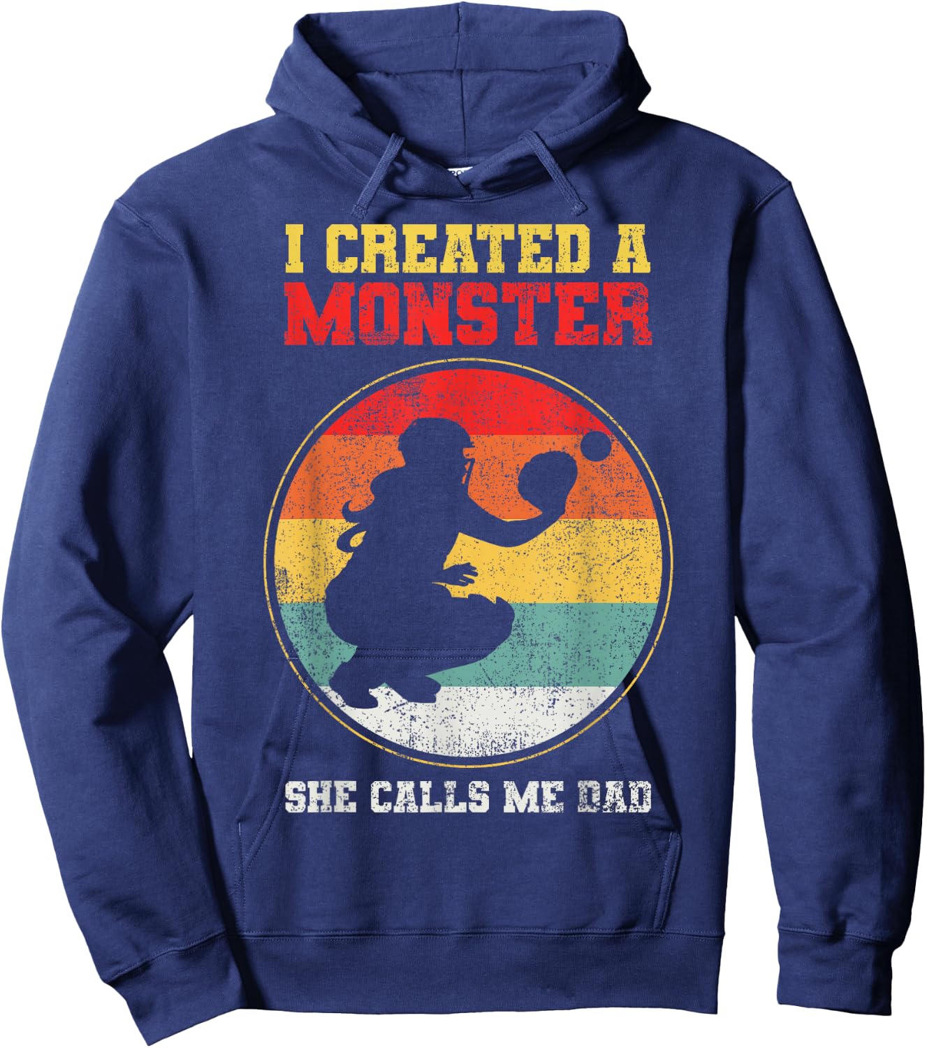 Catcher Softball Dad Father's Day Hoodie - Hoodie | Navy