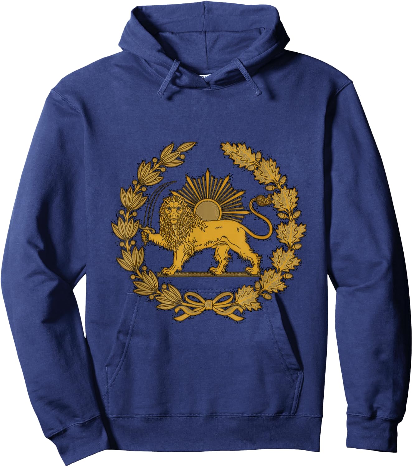 Shir o Khorshid, Lion and Sun, Symbol of Persia Hoodie - Hoodie | Navy