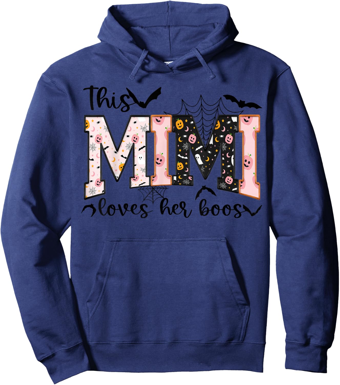 Funny Halloween This Mimi Loves Her Boos Hoodie - Hoodie | Navy