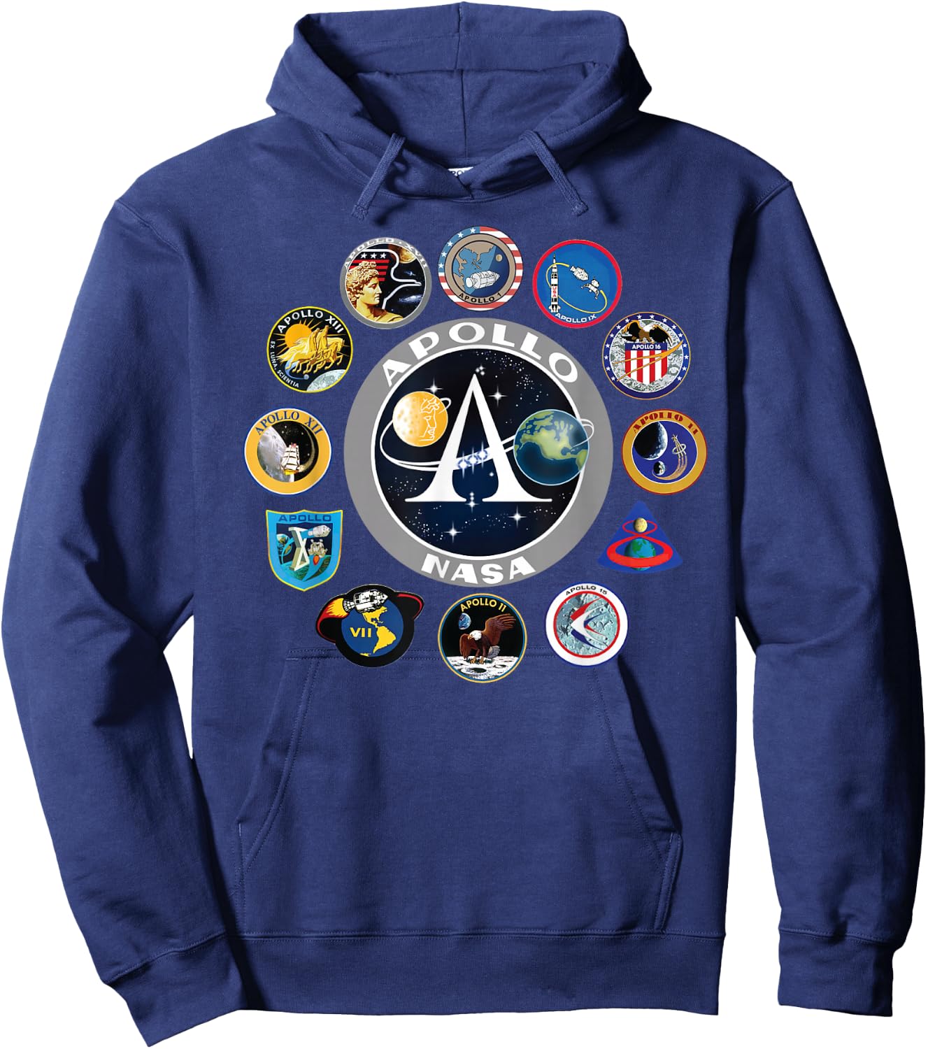 NASA Apollo Missions Hoodie - Hoodie | Navy