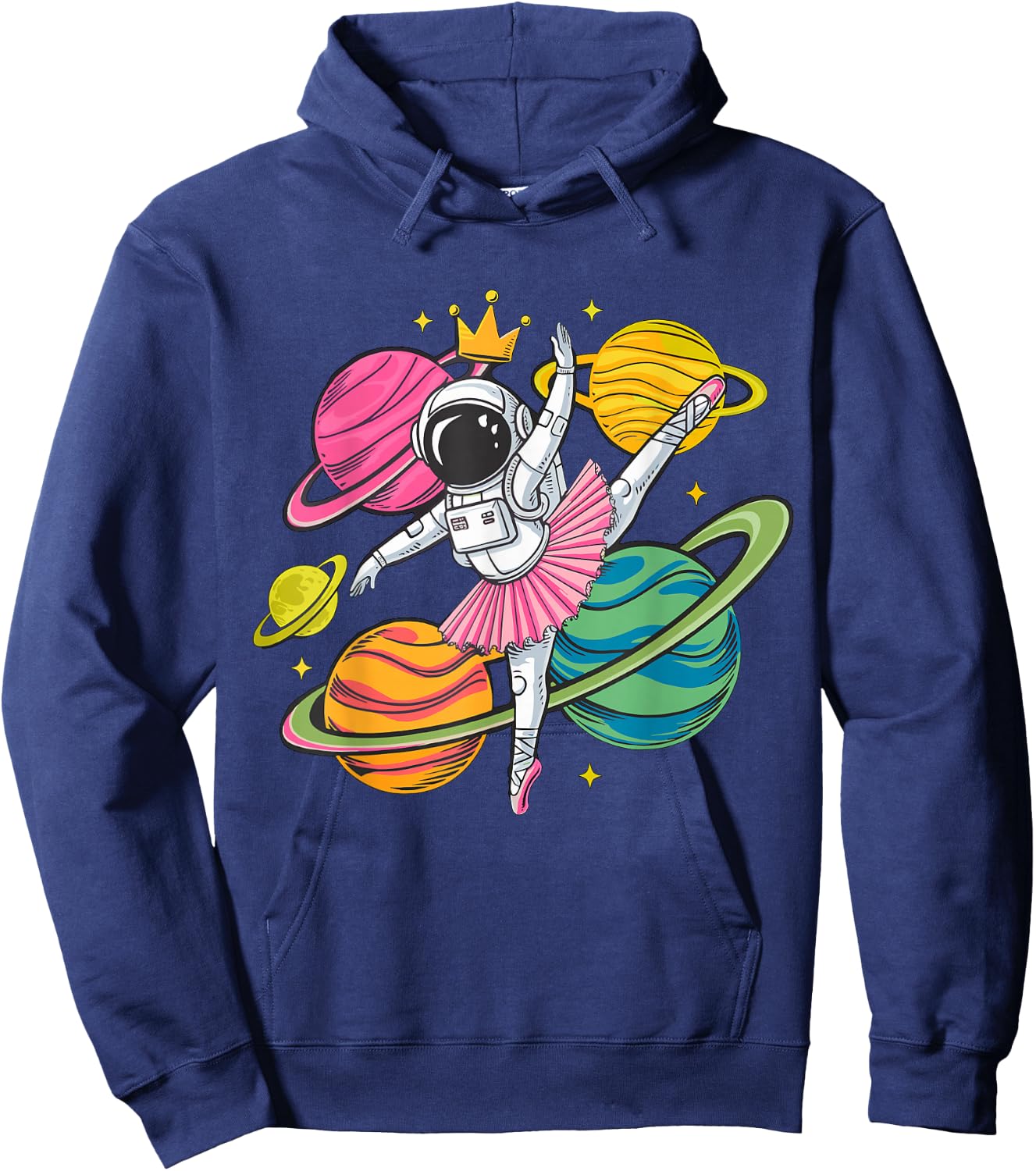 Ballerina Astronaut Space Dancing Dance Girl Hoodie - Hoodie | Navy