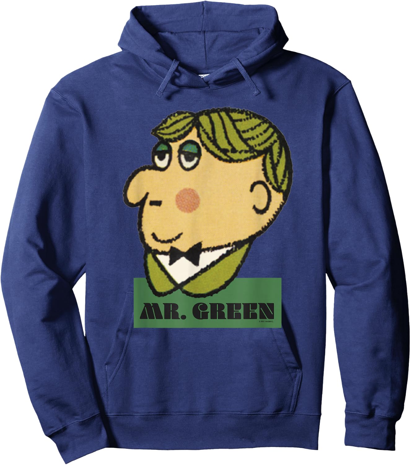 Clue Halloween Mr. Green Big Face Hoodie - Hoodie | Navy
