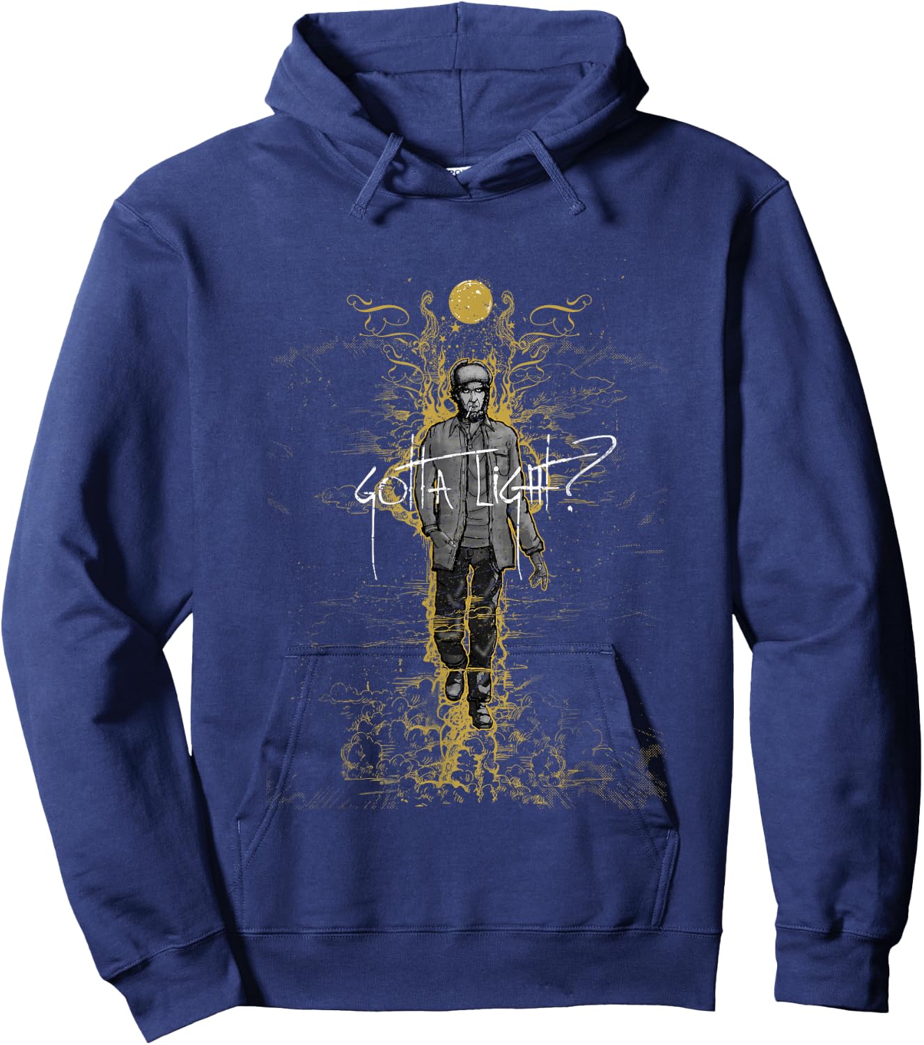 Twin Peaks Gotta Light? Hunstman Sketch Graphic Hoodie - Hoodie | Navy