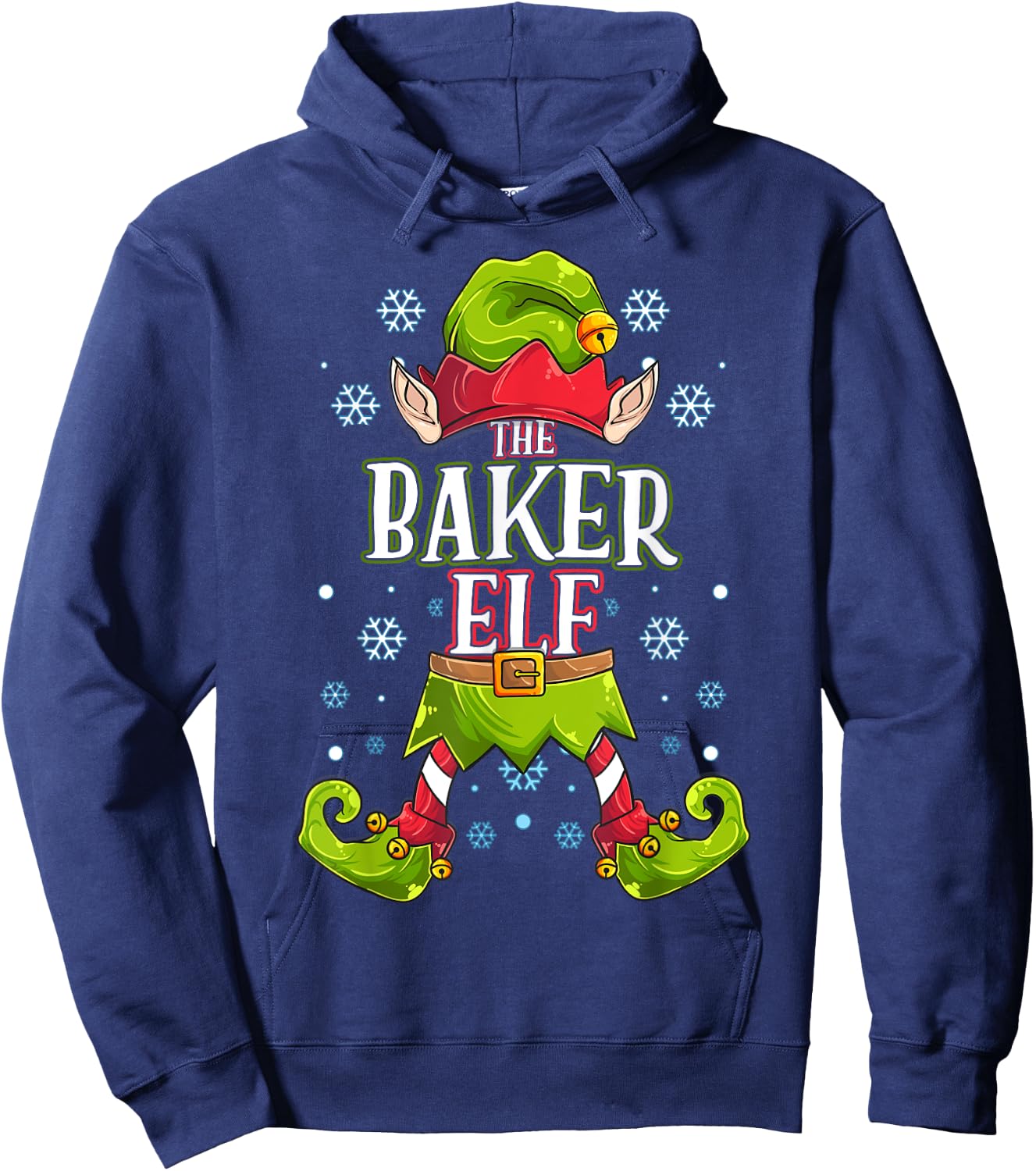 Baker Elf Matching Family Group Christmas Party Hoodie - Hoodie | Navy