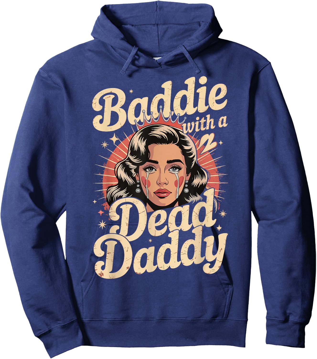 Baddie With A Dead Daddy Hoodie - Hoodie | Navy