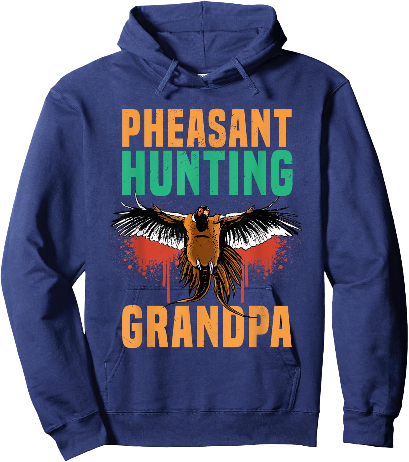 Pheasant Hunting Grandpa Game Sport Hoodie - Hoodie | Navy