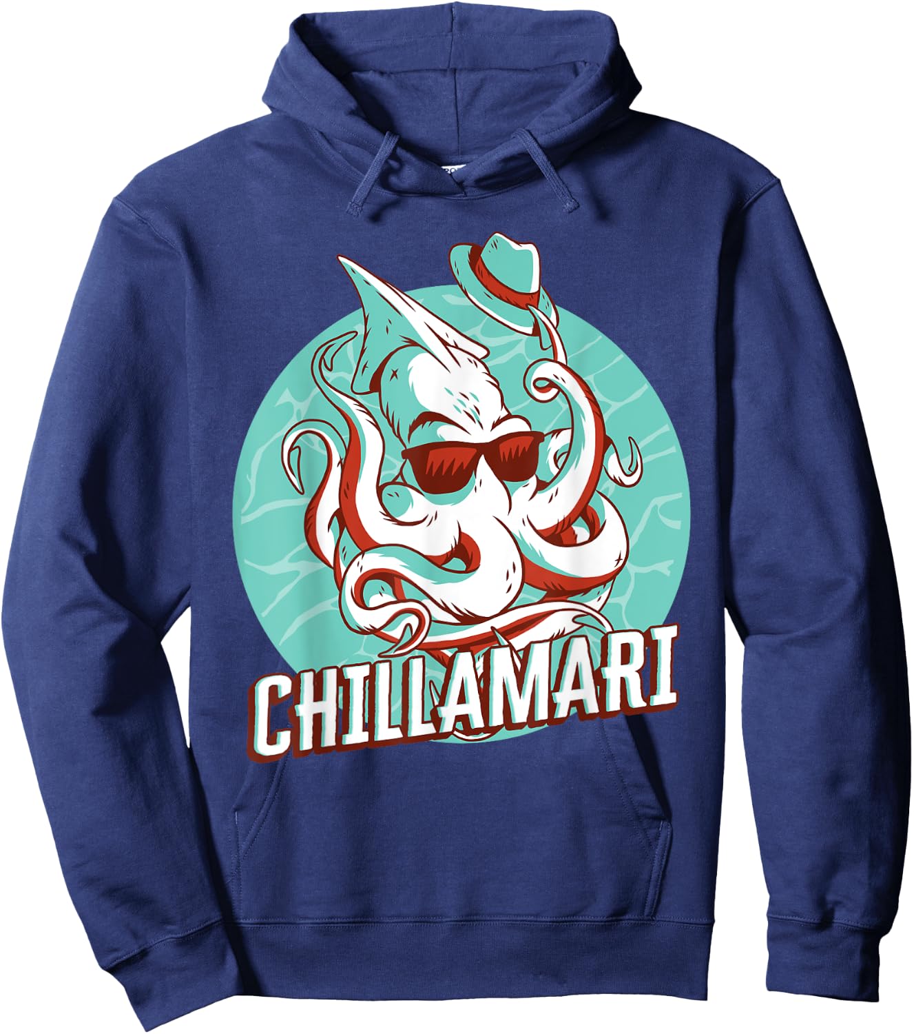 Chillamari Calamari Squid Hoodie - Hoodie | Navy