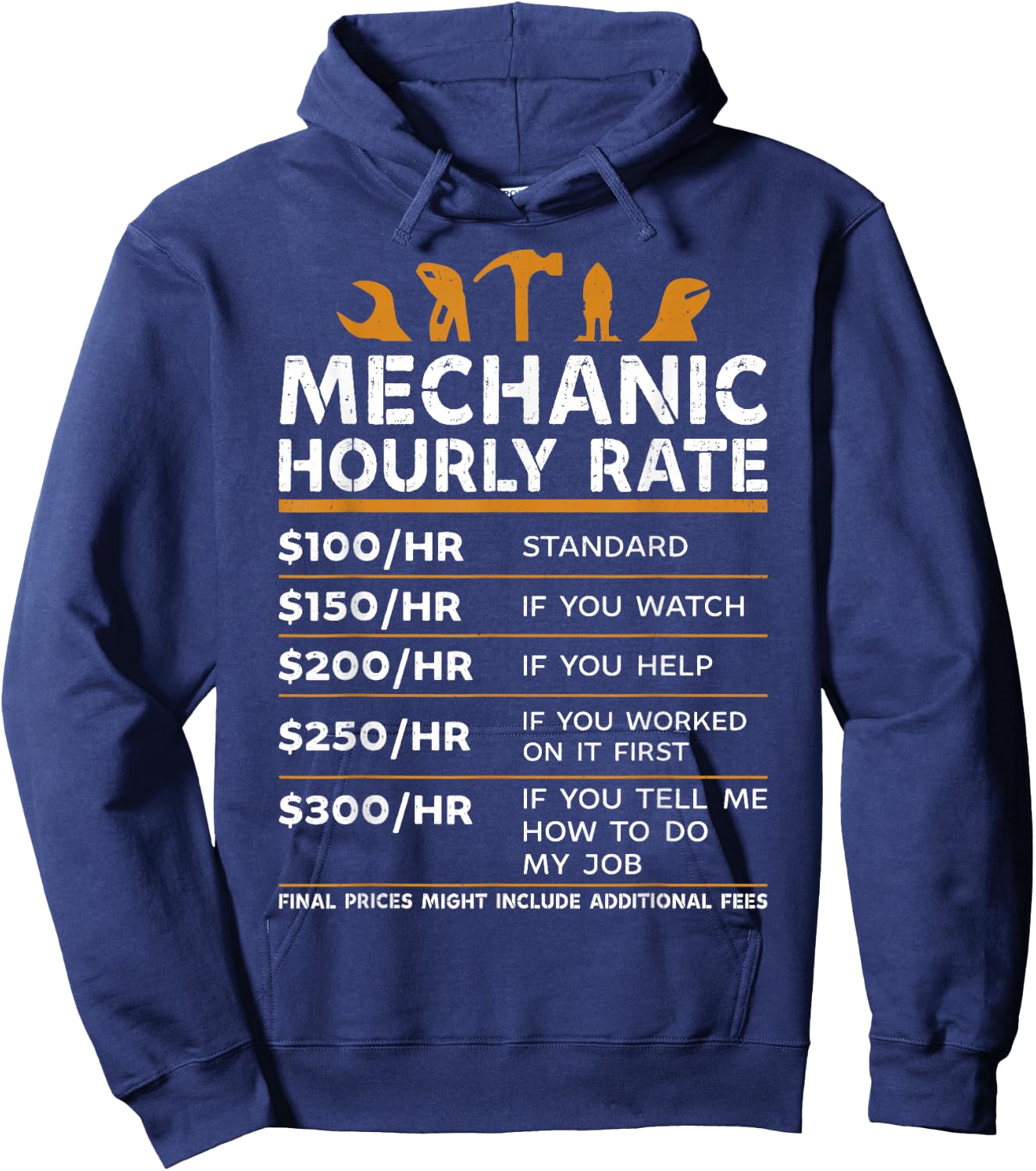 Mechanic hourly rate Hoodie - Hoodie | Navy