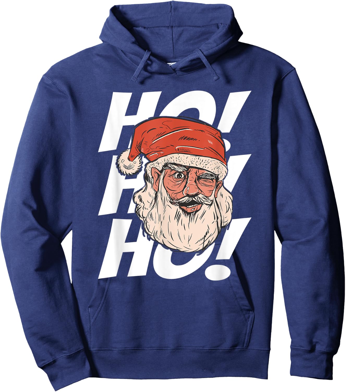 Merry Christmas Cool Santa Claus Ho! Ho! Ho! Hoodie - Hoodie | Navy