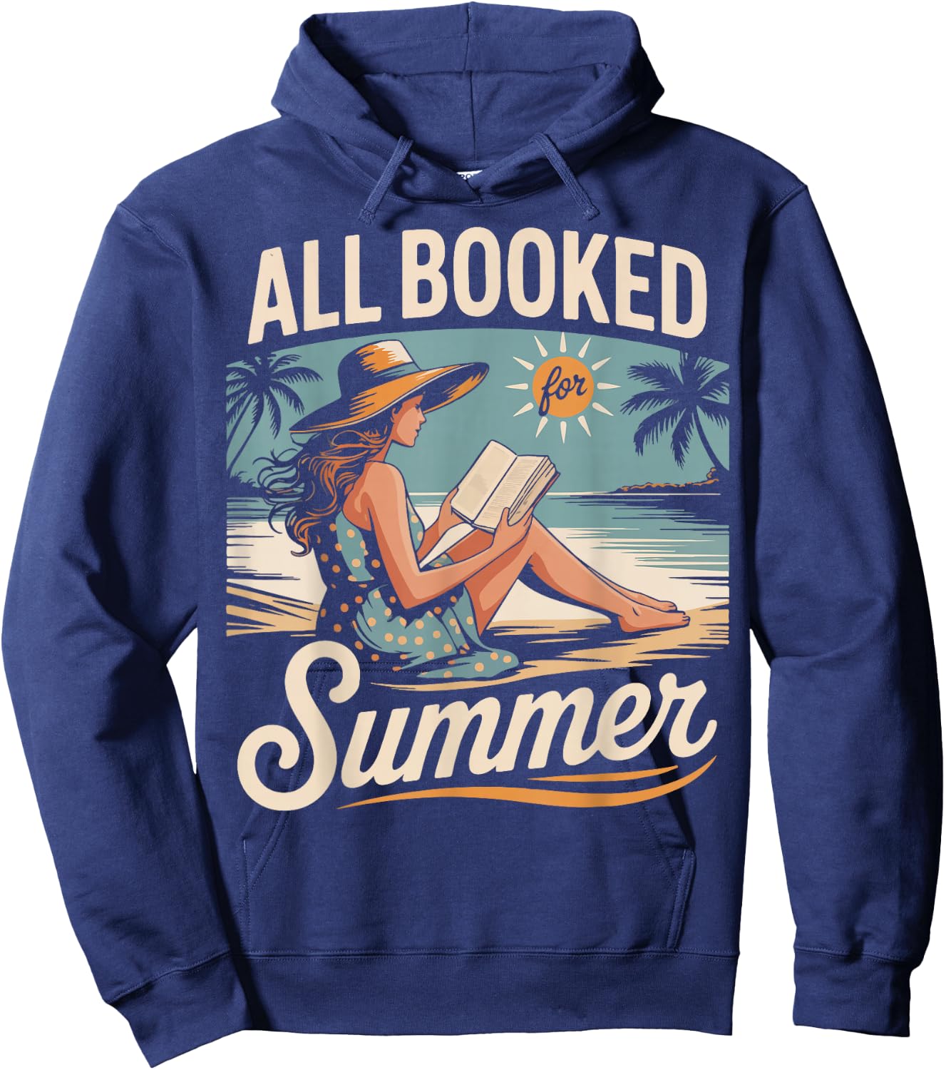 All Booked For Summer Hoodie - Hoodie | Navy