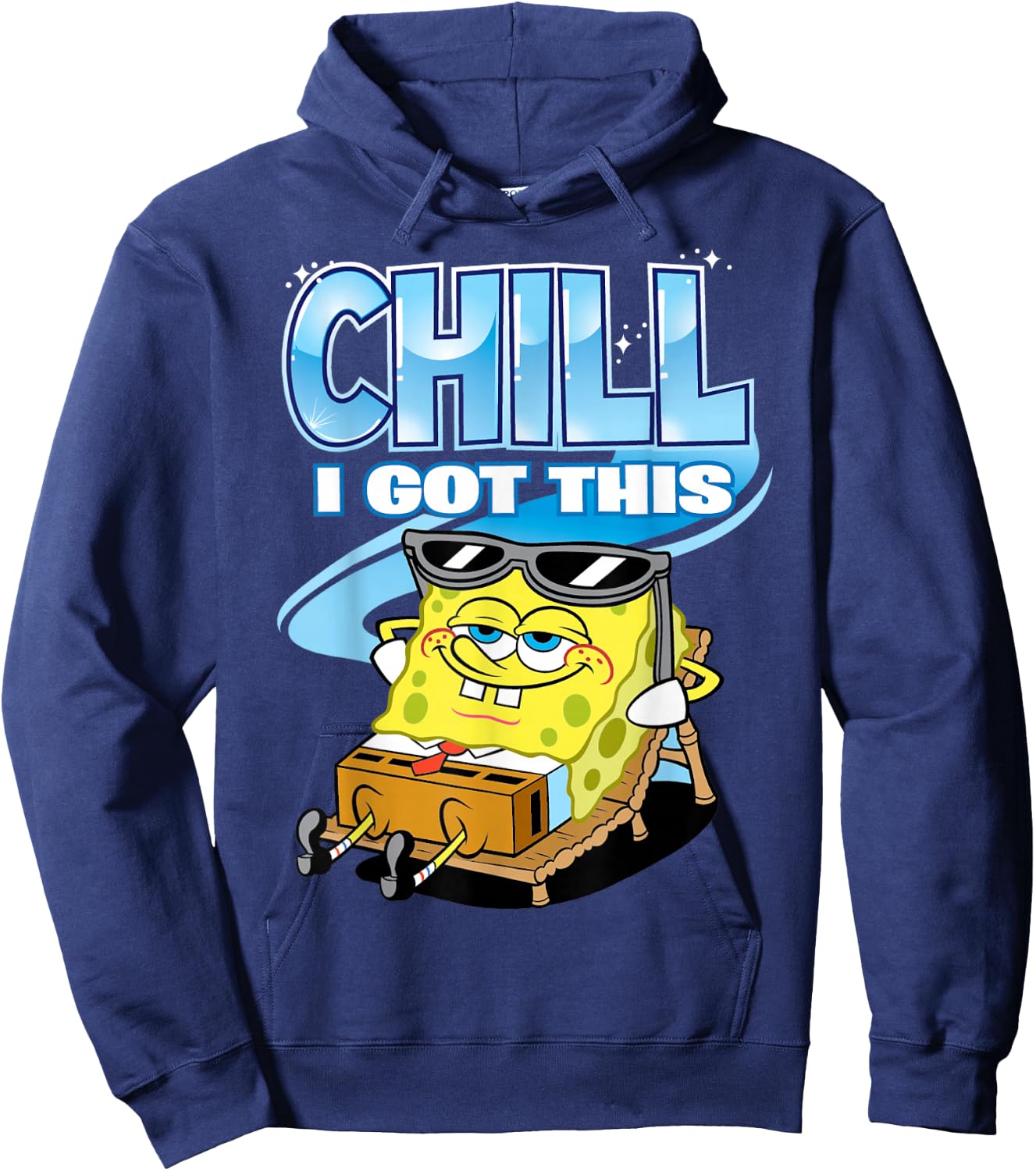 Spongebob Chill I Got This Hoodie - Hoodie | Navy