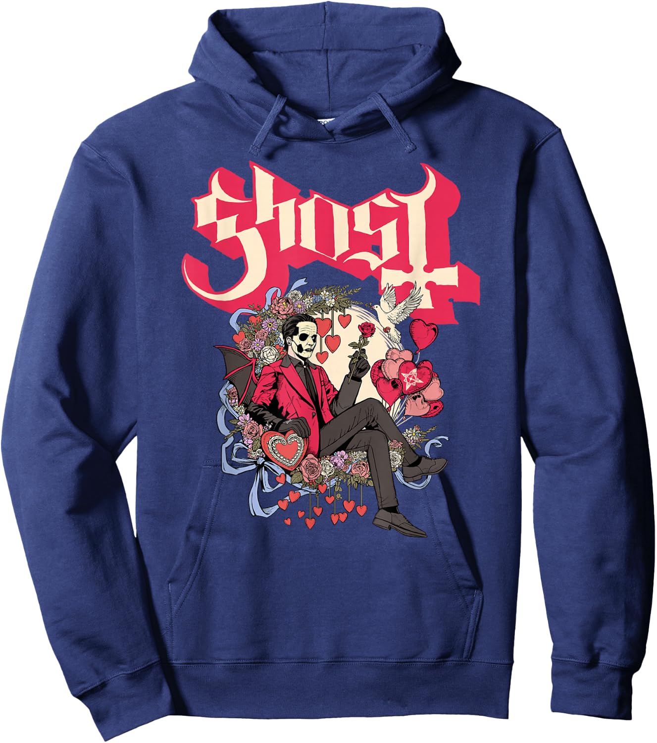 Ghost - Papa Cupid Valentine's Day Hoodie - Hoodie | Navy