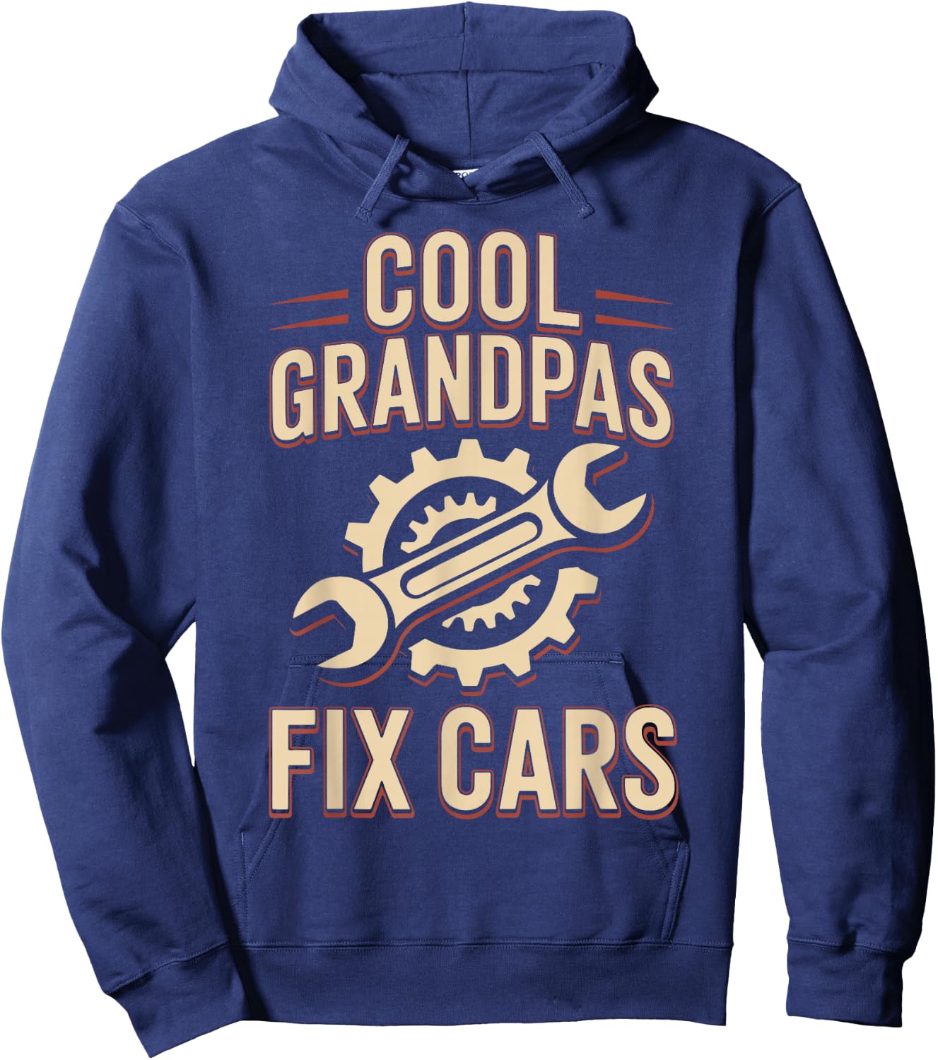Cool Grandpas Fix Cars Funny Car Mechanic Hoodie - Hoodie | Navy