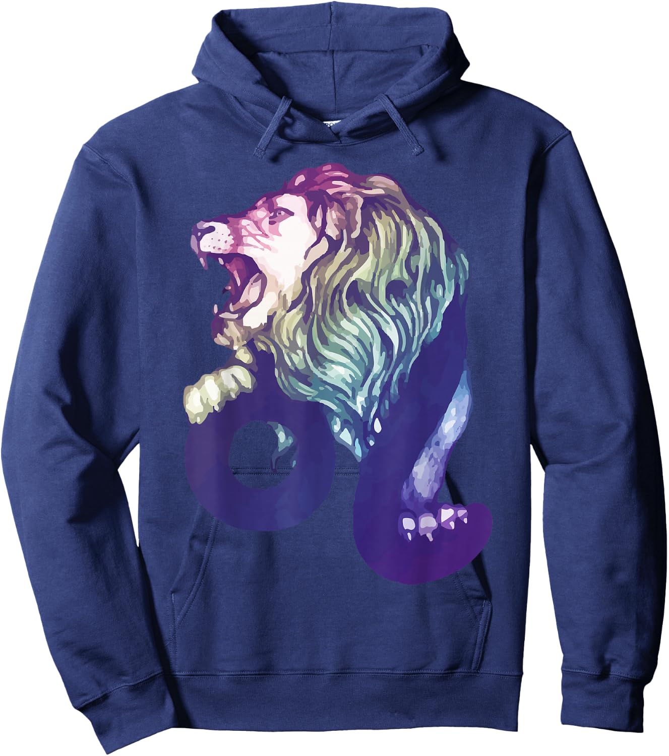 Lion Watercolour | Zodiac Sign Zodiac Sign Hoodie - Hoodie | Navy