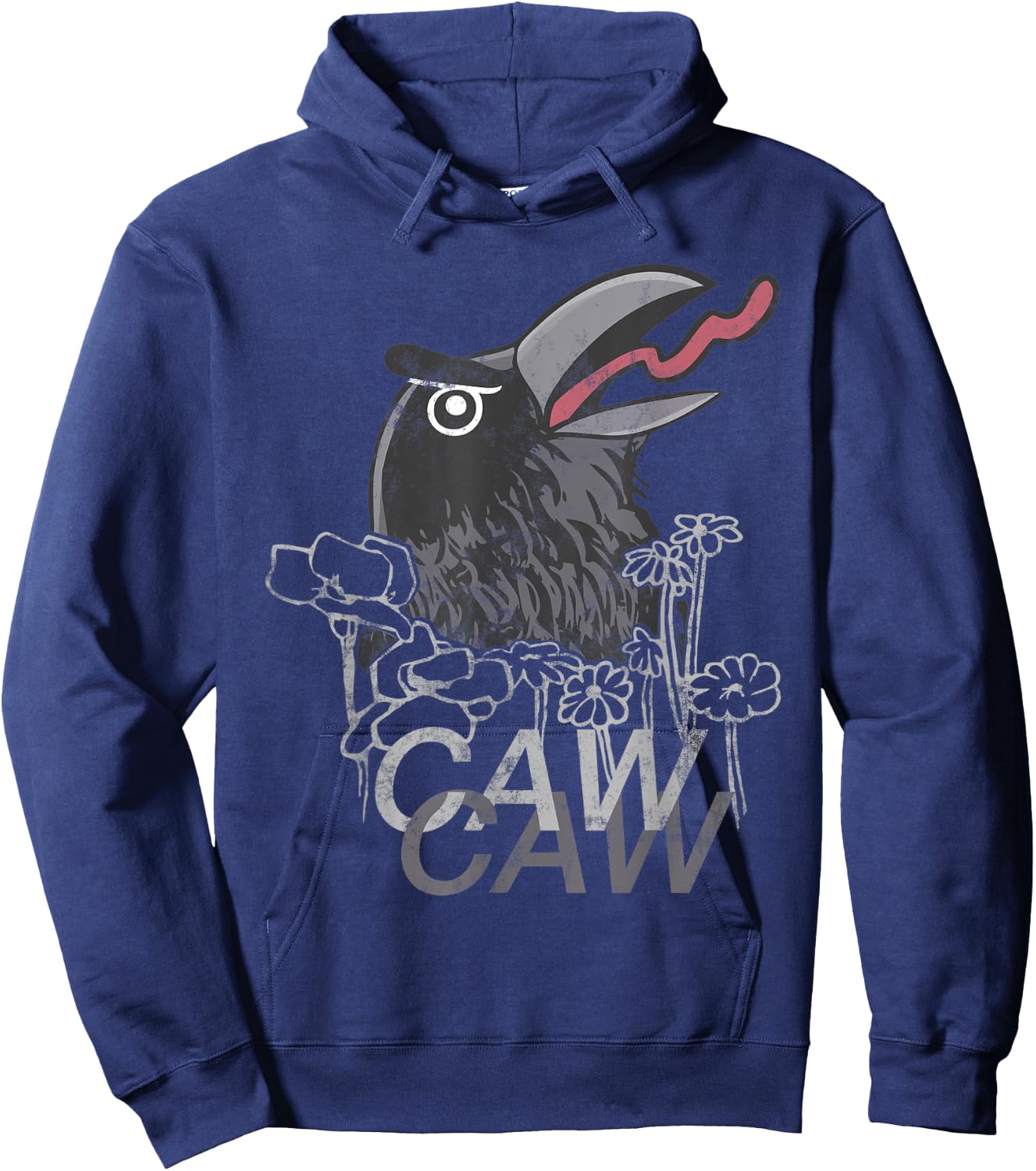 Crow Caw Caw Hoodie - Hoodie | Navy