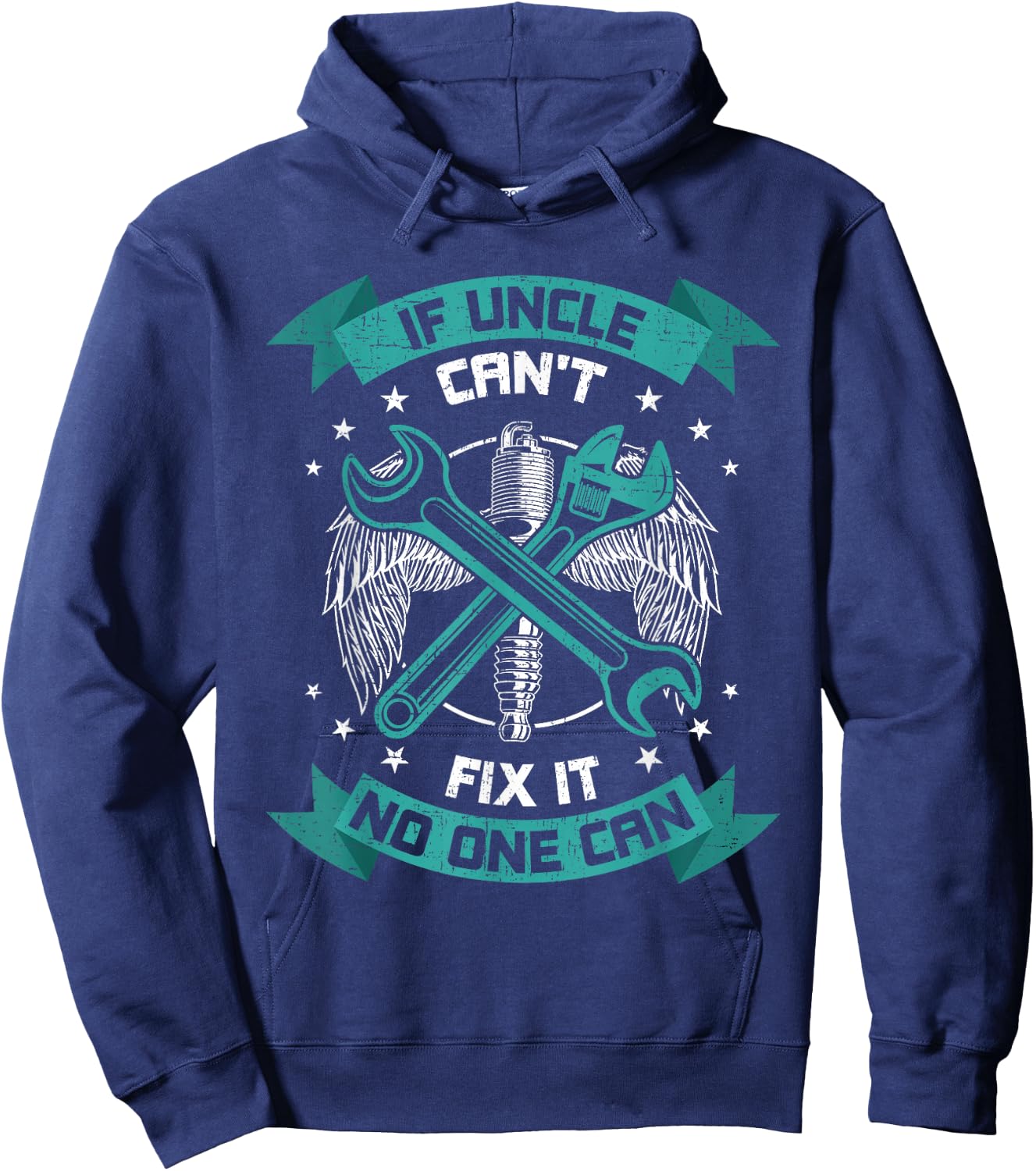 If Uncle Can't Fix It No One Can Mechanic Uncle Hoodie - Hoodie | Navy