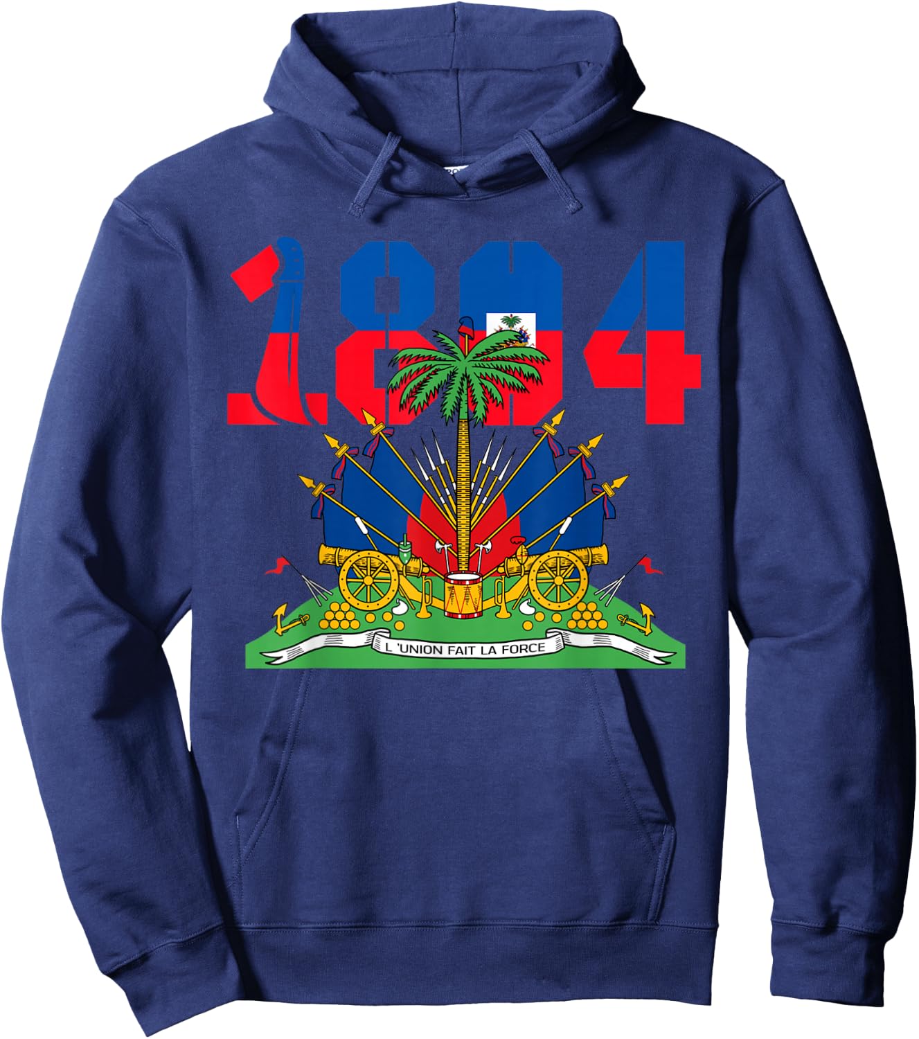 Haitian Revolution 1804 Flag Day Hoodie - Hoodie | Navy
