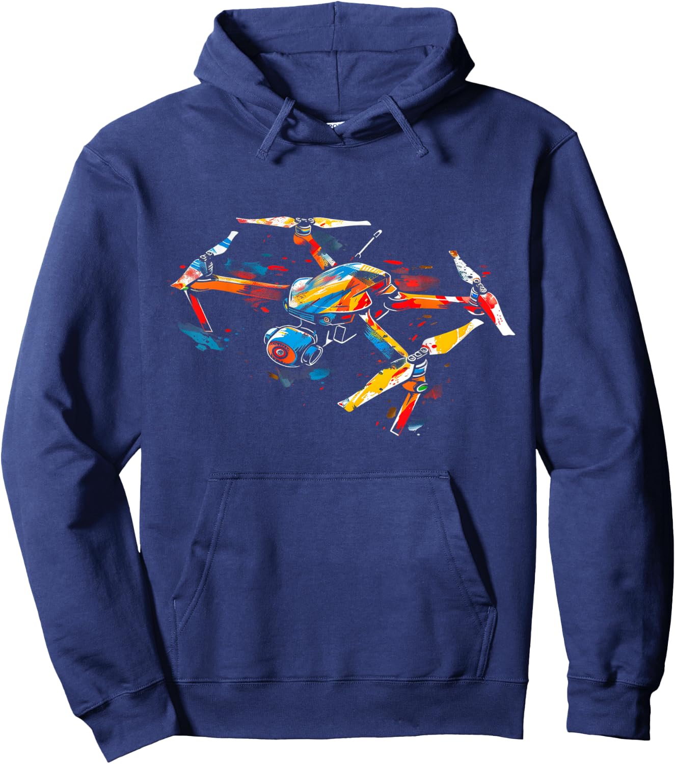 Drone Pilot Quadcopter Operator RC Watercolor Hoodie - Hoodie | Navy
