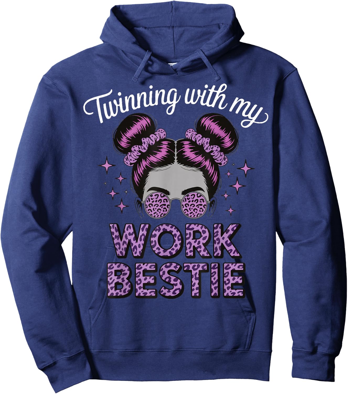 Twinning With My Work Bestie Hoodie - Hoodie | Navy