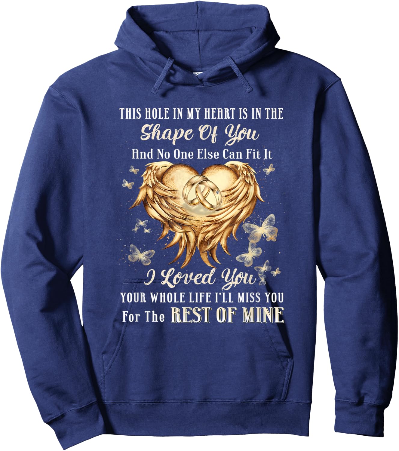This hole in my heart is in the shape of you Hoodie - Hoodie | Navy
