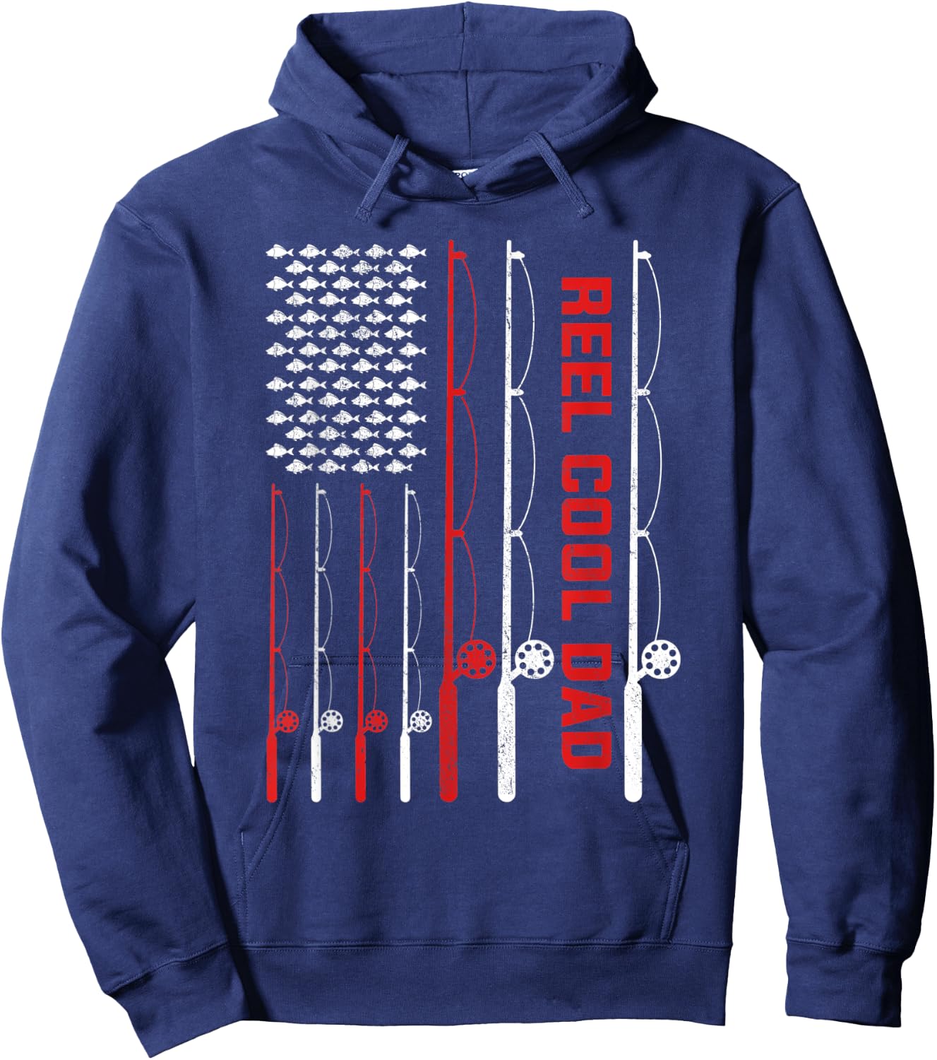 Reel Cool Dad Fathers Day Fishing Hoodie - Hoodie | Navy