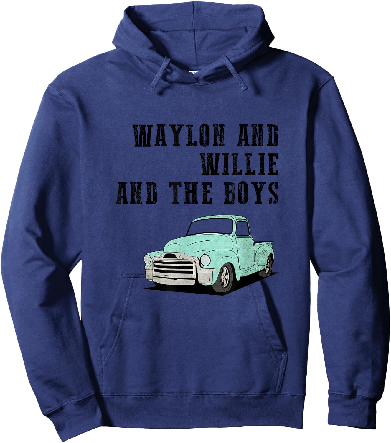 Waylon and Willie and The Boys Hoodie - Hoodie | Navy