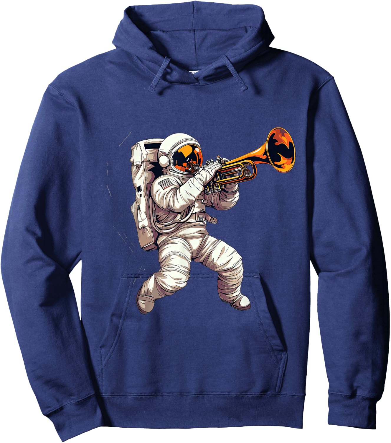 Astronaut Plays the Trumpet Hoodie - Hoodie | Navy