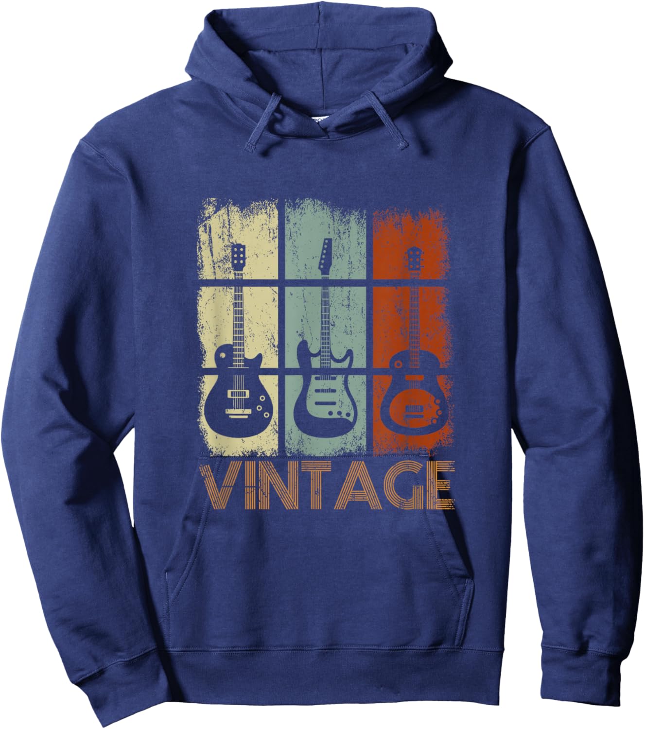 Vintage Guitar Hoodie - Hoodie | Navy