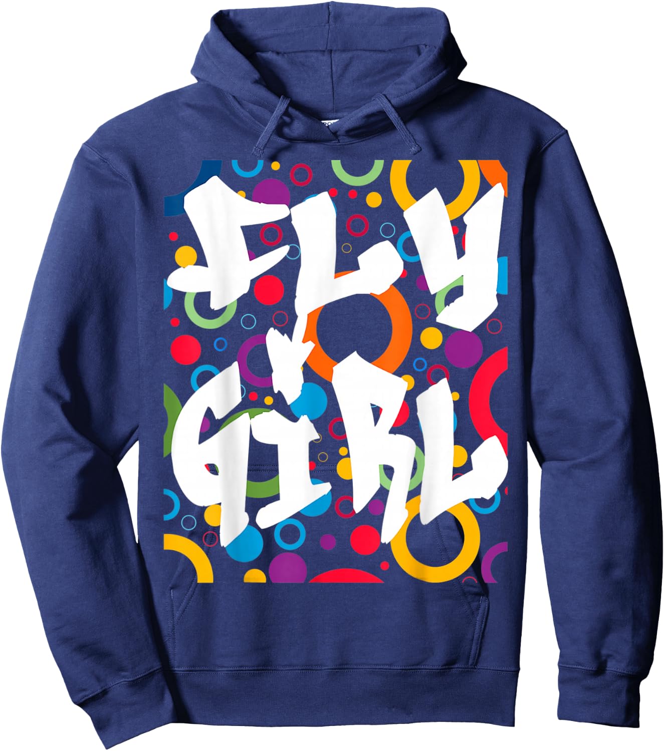 Fly Girl 80s 90s B-Girl Old School Hip Hop Hoodie - Hoodie | Navy