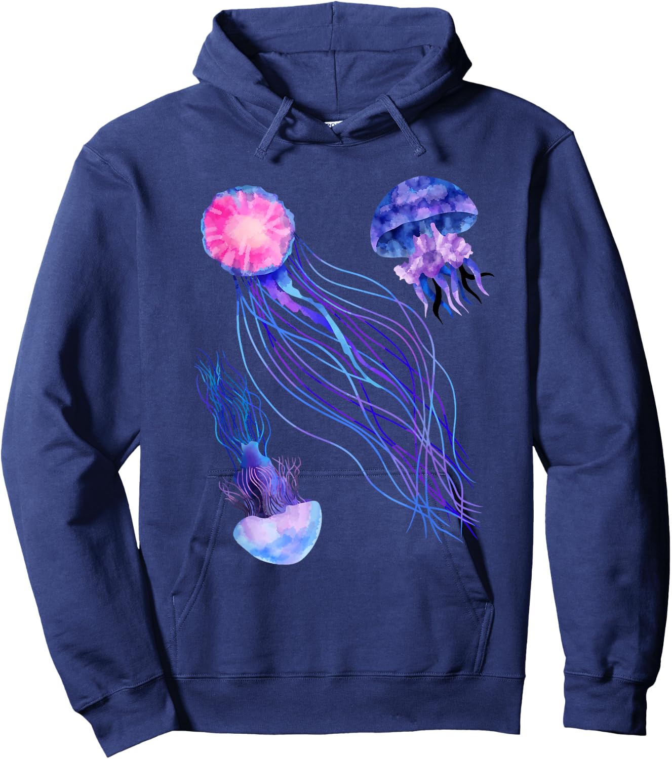 Retro Jellyfish Hoodie - Hoodie | Navy