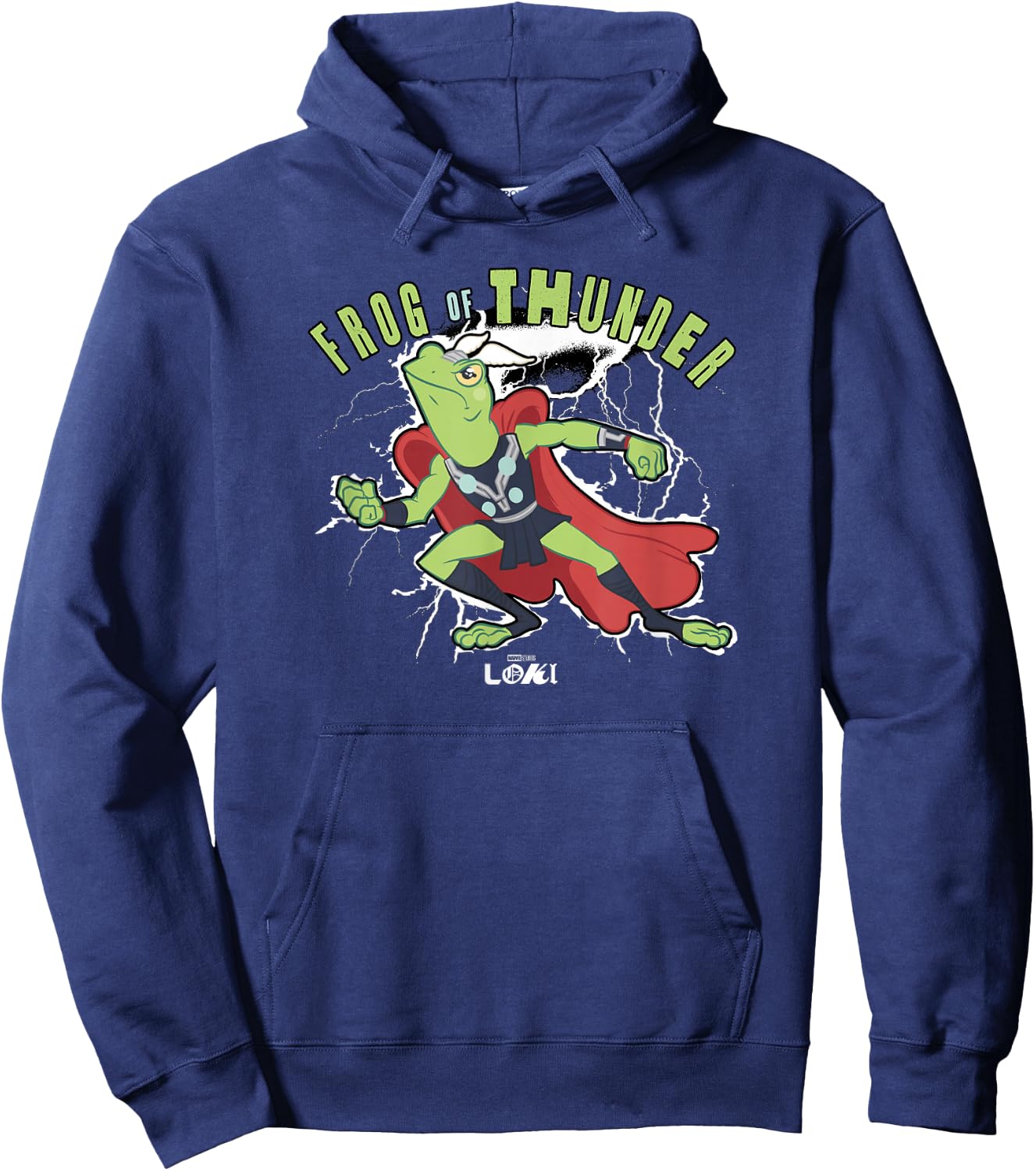 Marvel Loki Thor Variant Frog Of Thunder Hoodie - Hoodie | Navy