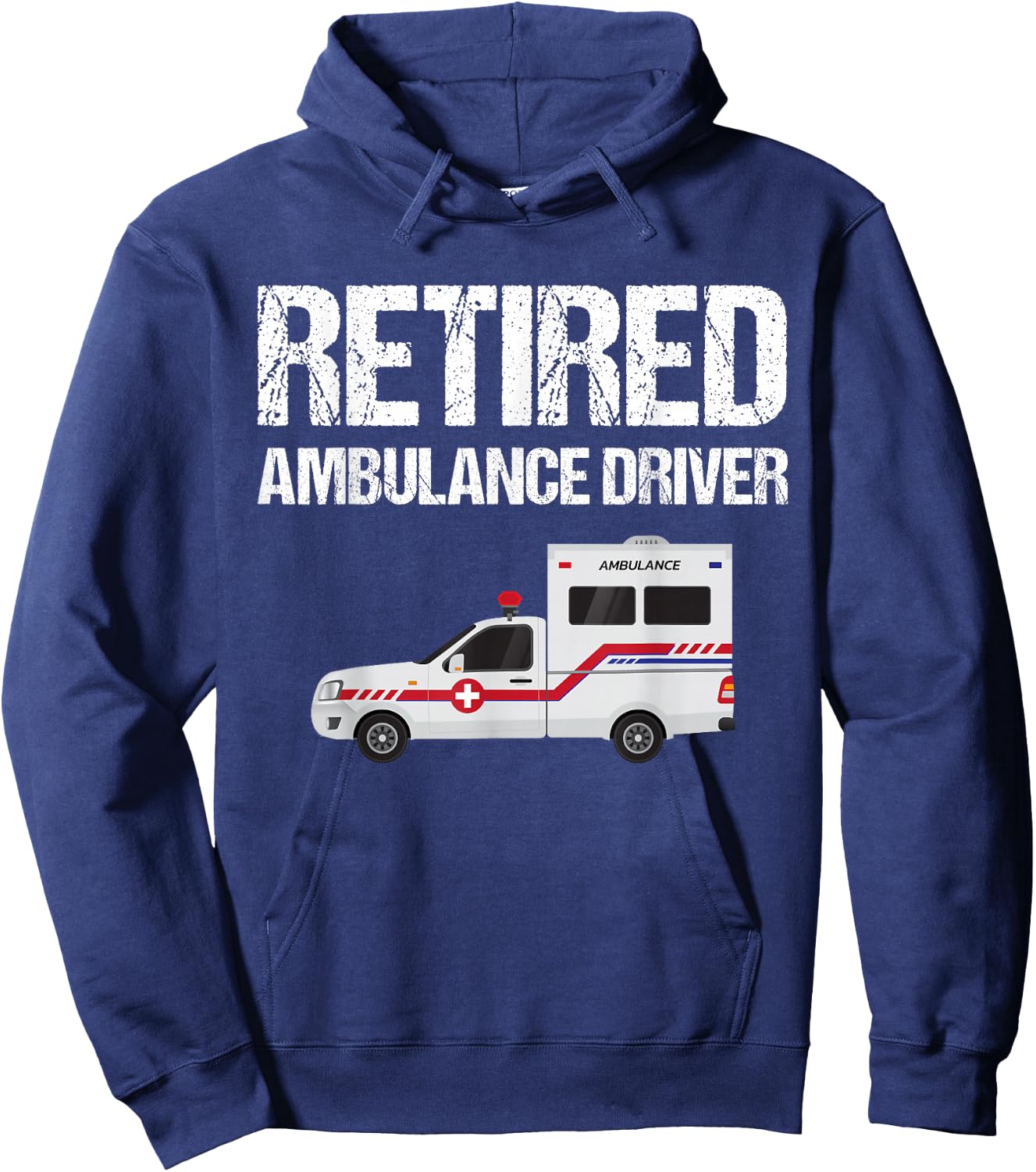 Funny Retro Retired Ambulance Driver Vintage Hoodie - Hoodie | Navy