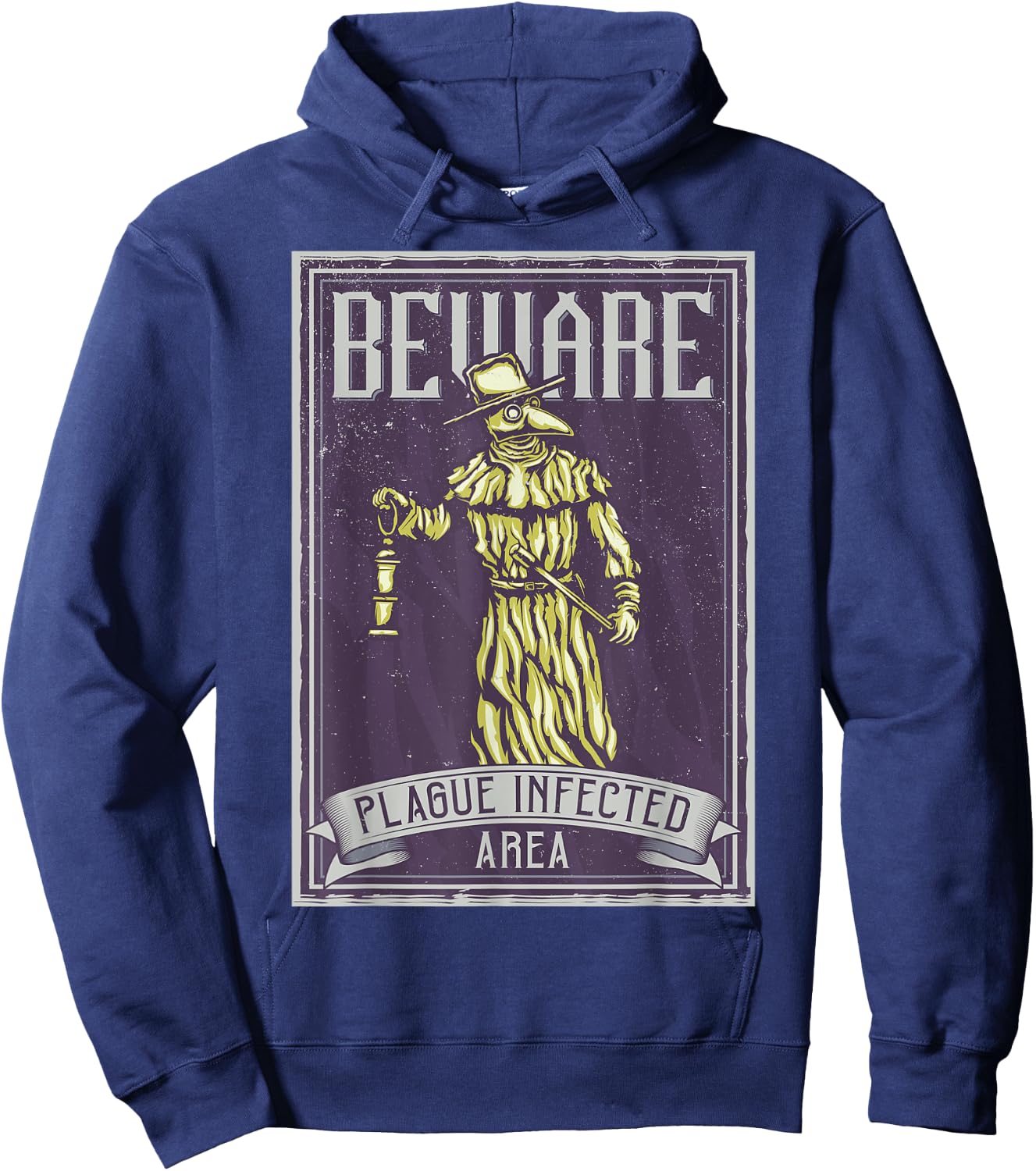 Caution Pest-Infected Area Steampunk Hoodie - Hoodie | Navy