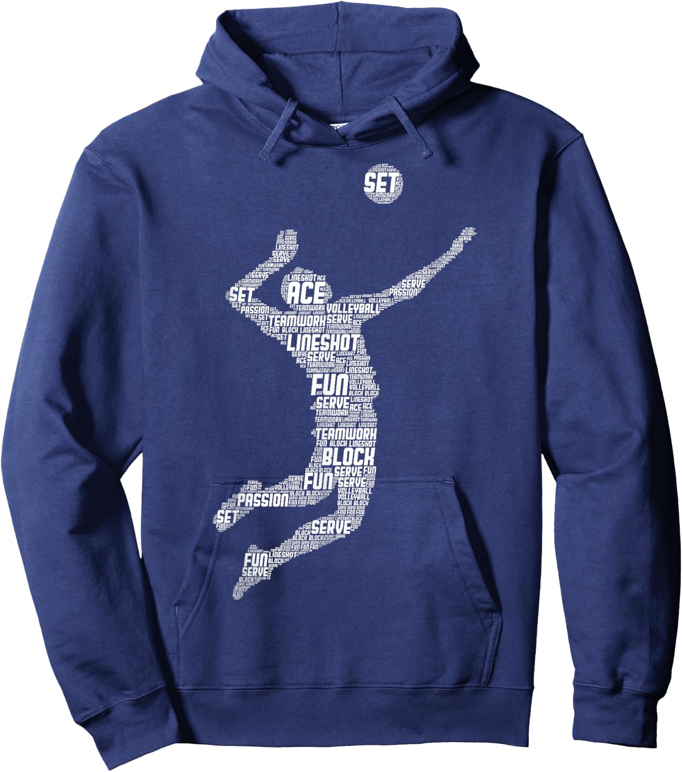 Volleyball Player Boys Youth Men Hoodie - Hoodie | Navy