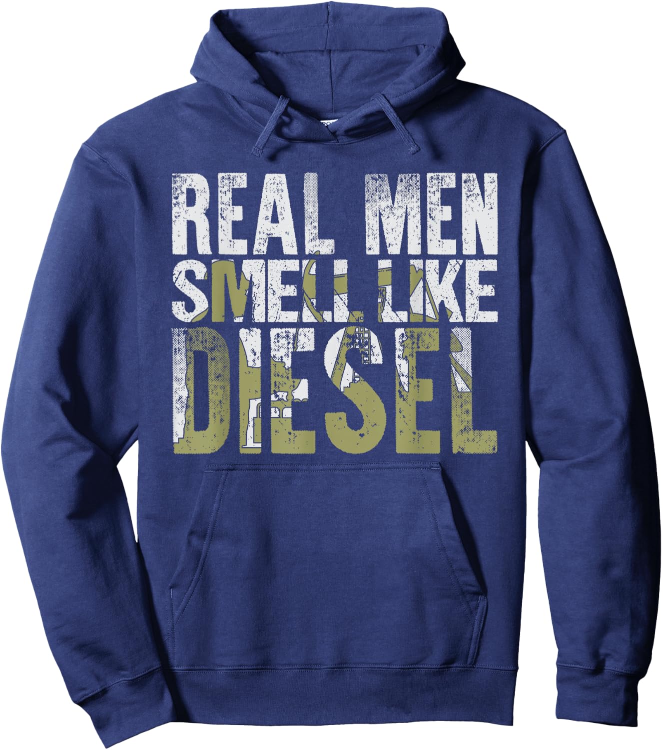 Real Men Smell Like Diesel Funny Hoodie - Hoodie | Navy