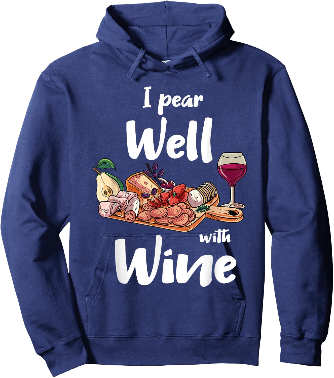 Ich schneide gut mit Wein ab - funny sausages Hoodie - Hoodie | Navy