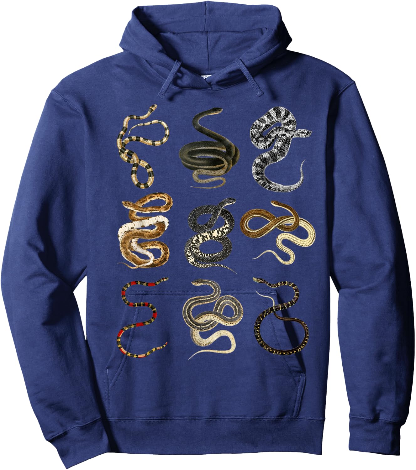 Different Types of Snakes for Snake Lovers Hoodie - Hoodie | Navy