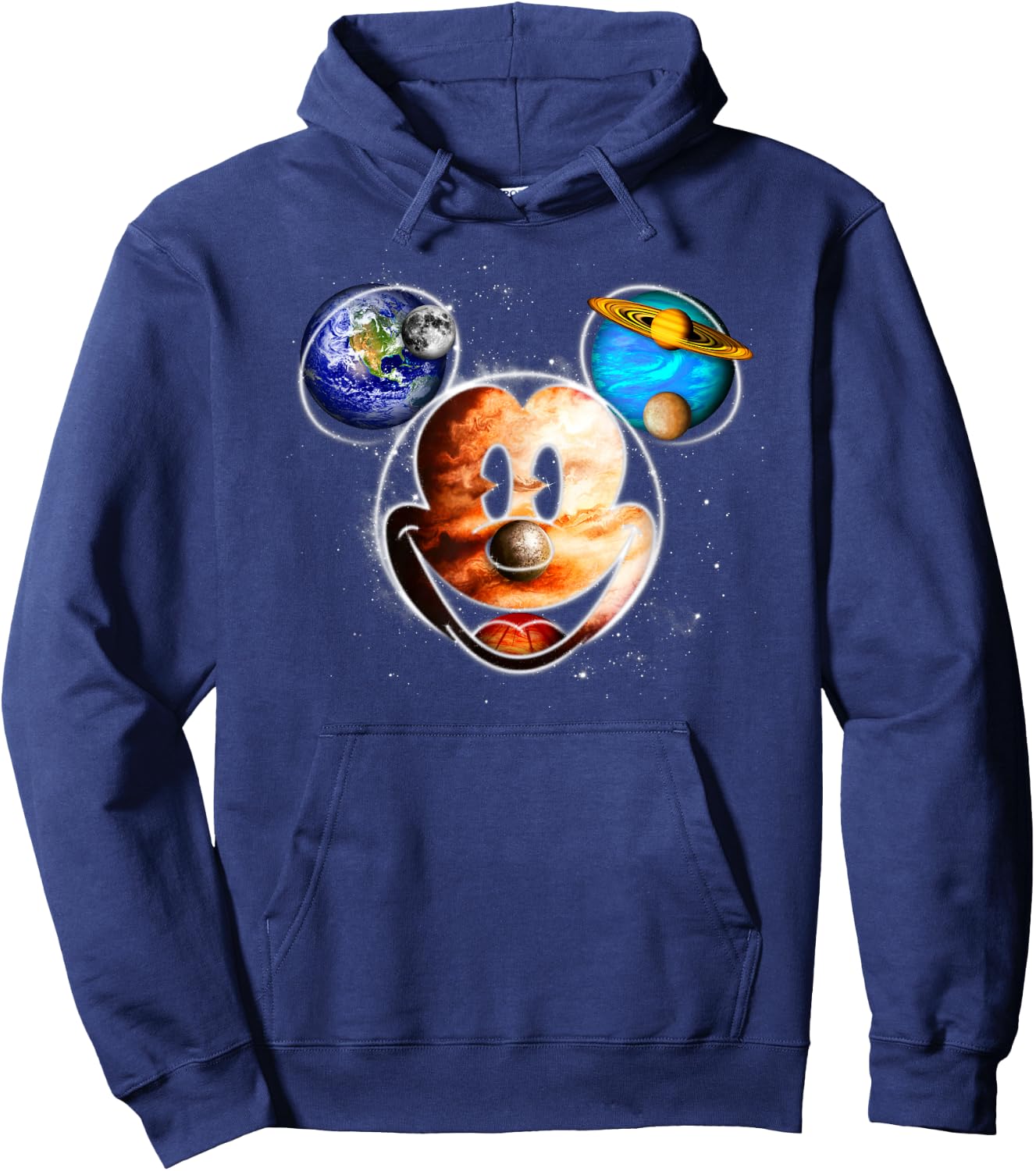 Mickey Mouse - Space Silhouette Head Hoodie - Hoodie | Navy