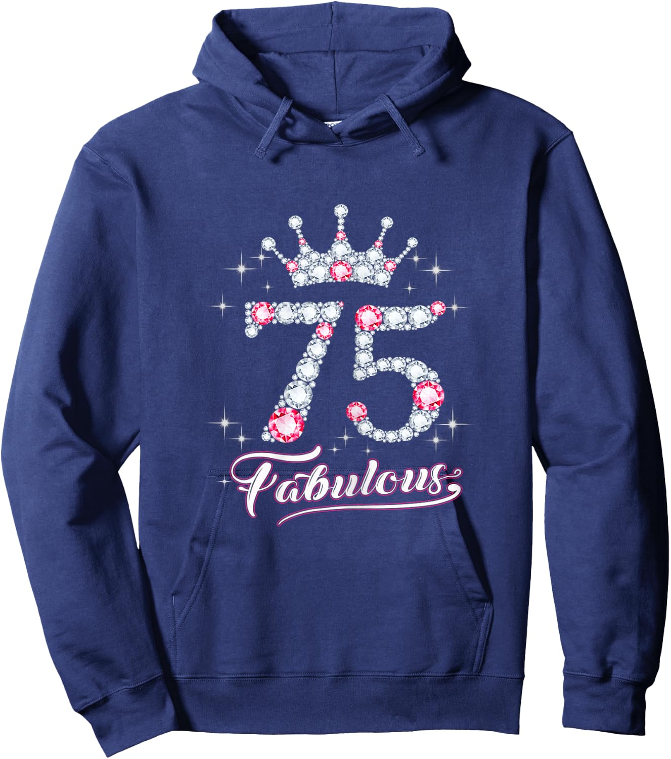 75 And & Fabulous 1946 75Th Birthday Gift Hoodie - Hoodie | Navy