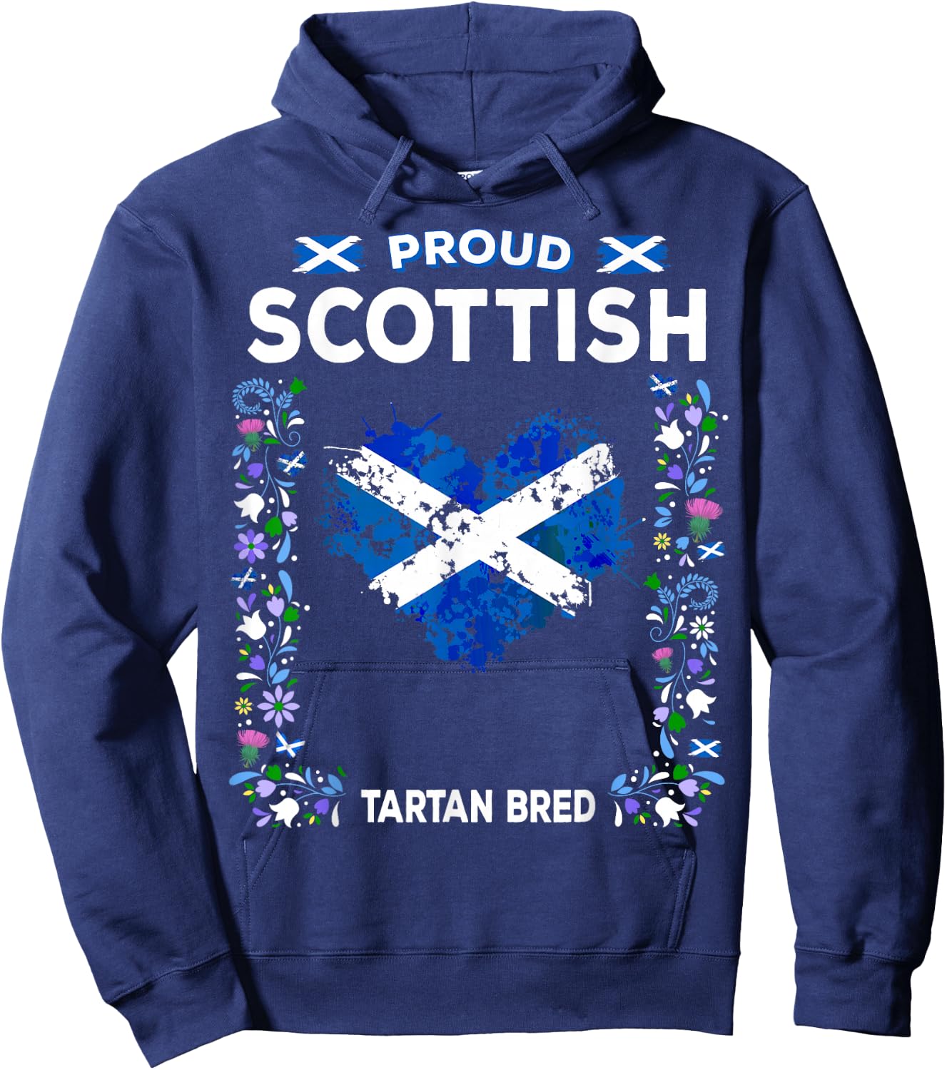 Scottish Flag Outfit Idea Scotland Themed Hoodie - Hoodie | Navy