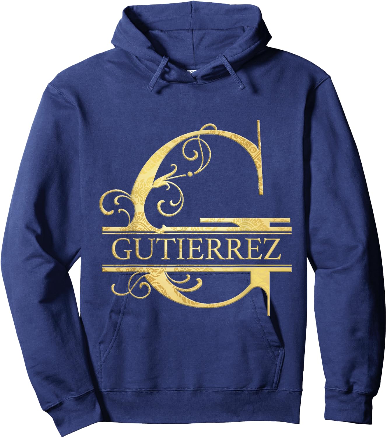 Gutierrez Name Hoodie - Hoodie | Navy