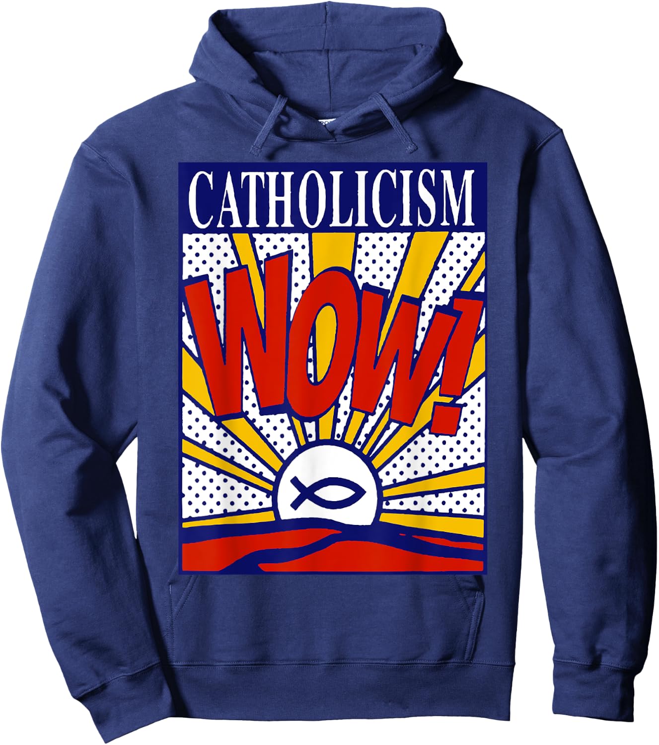 Buddy Christ | Catholicism Wow Hoodie - Hoodie | Navy
