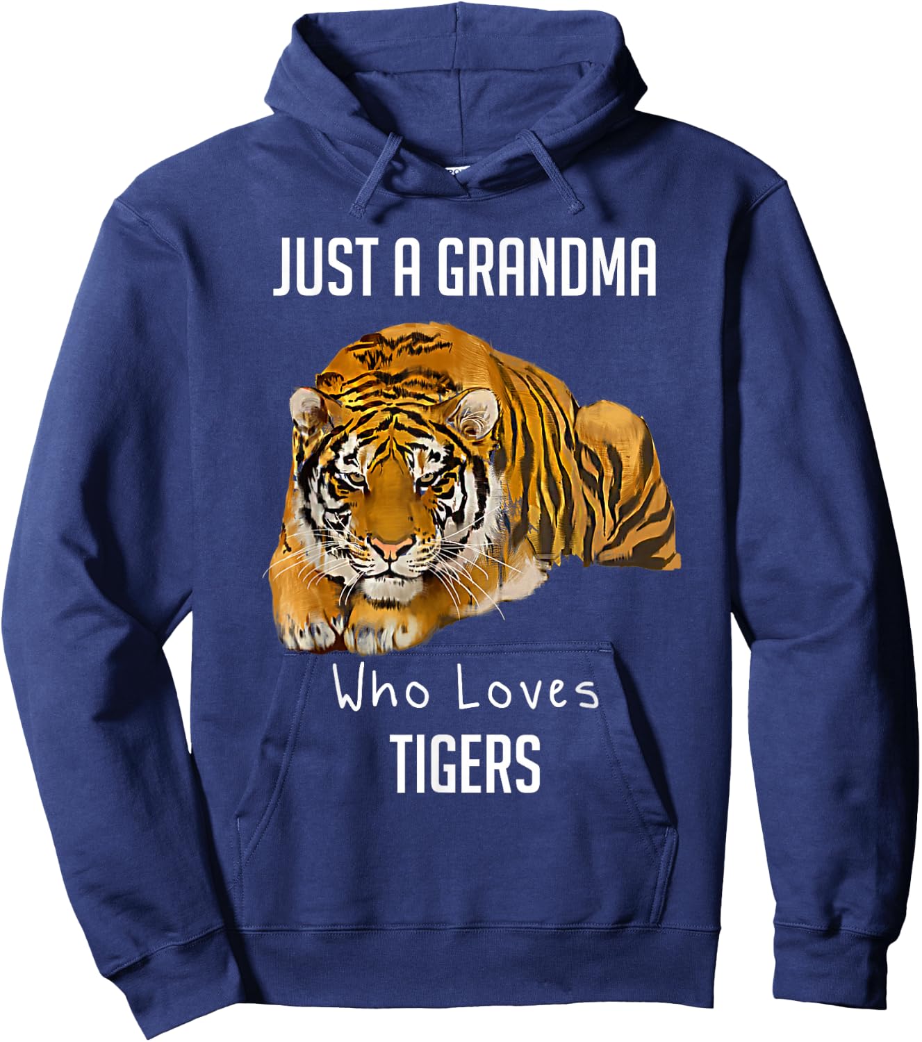 Just A Grandma Who Loves Tigers Hoodie - Hoodie | Navy