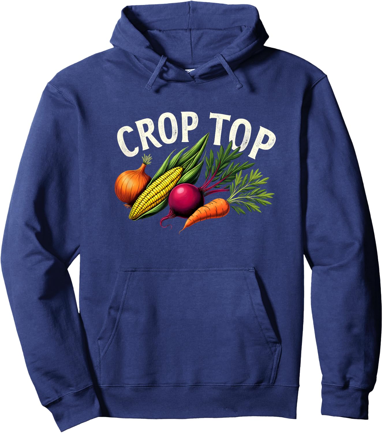 Farming Vegetable Crop Top Hoodie - Hoodie | Navy