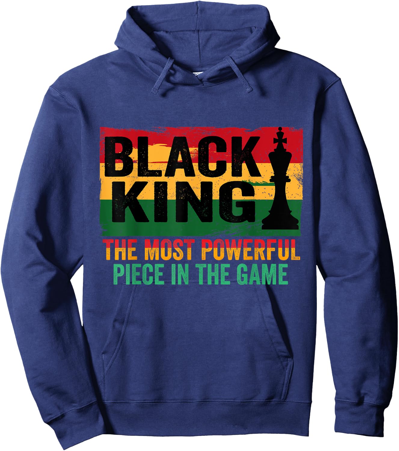 Black King The Most Powerful Piece In The Game Hoodie - Hoodie | Navy