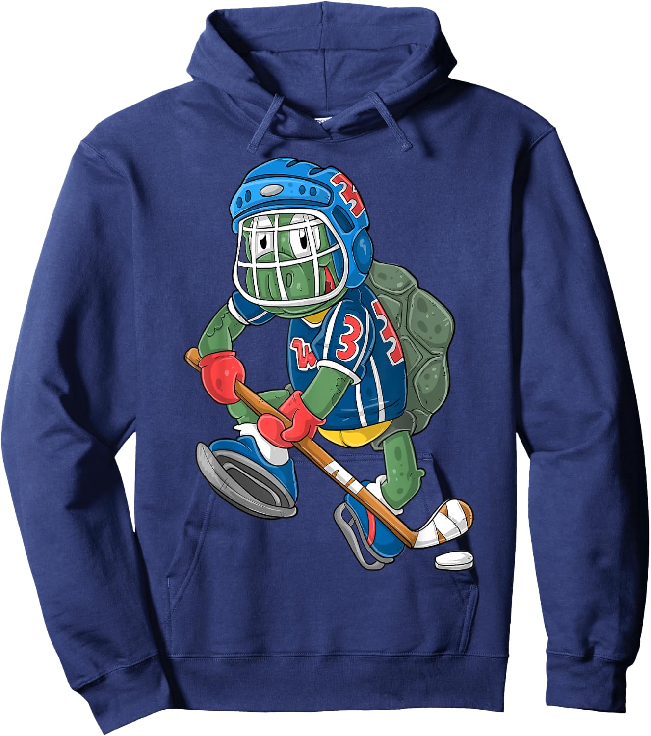 Ice Hockey Player Turtle Hoodie - Hoodie | Navy