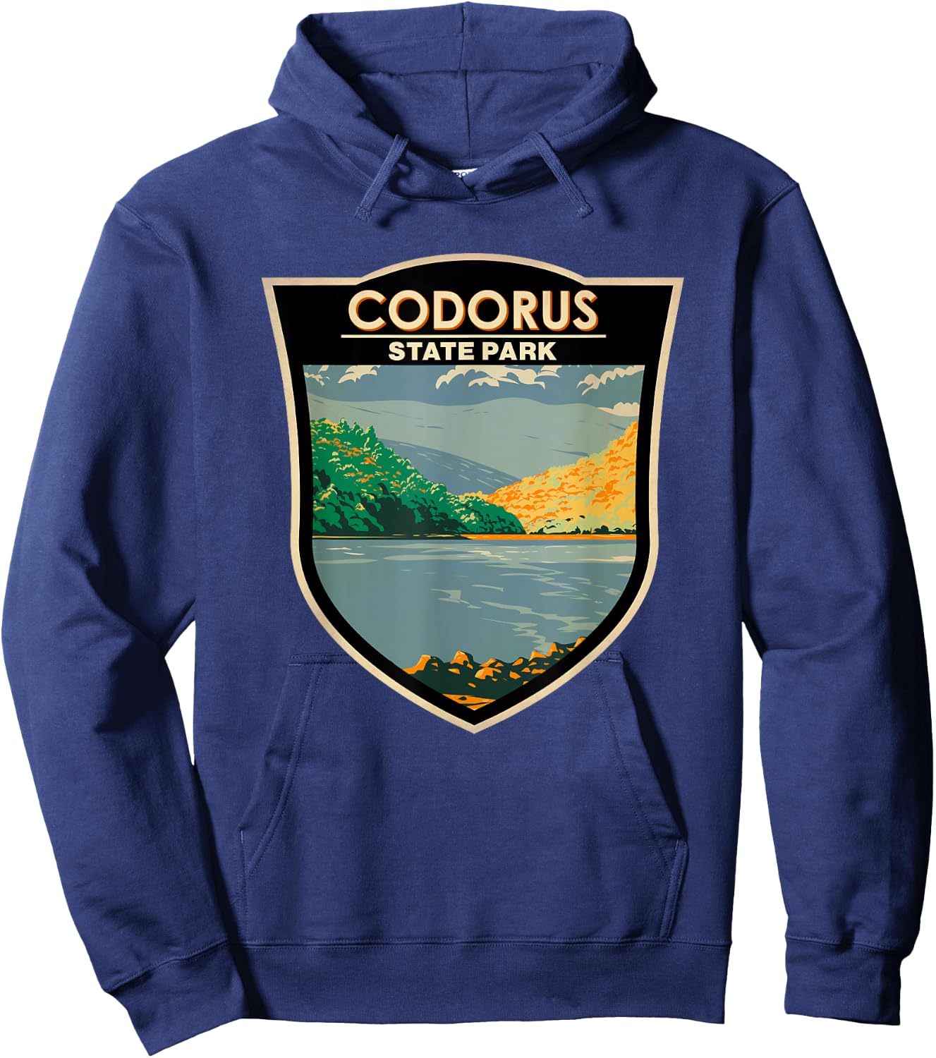 Codorus State Park Pennsylvania Badge Vintage Hoodie - Hoodie | Navy