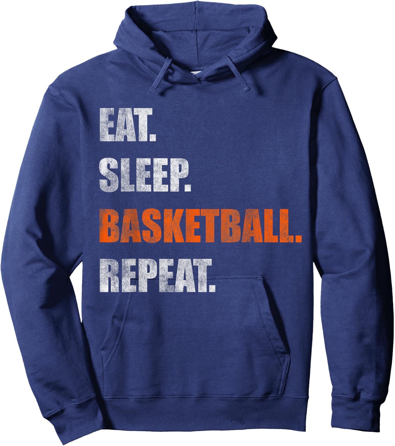 Eat Sleep Basketball Repeat Hoodie - Hoodie | Navy
