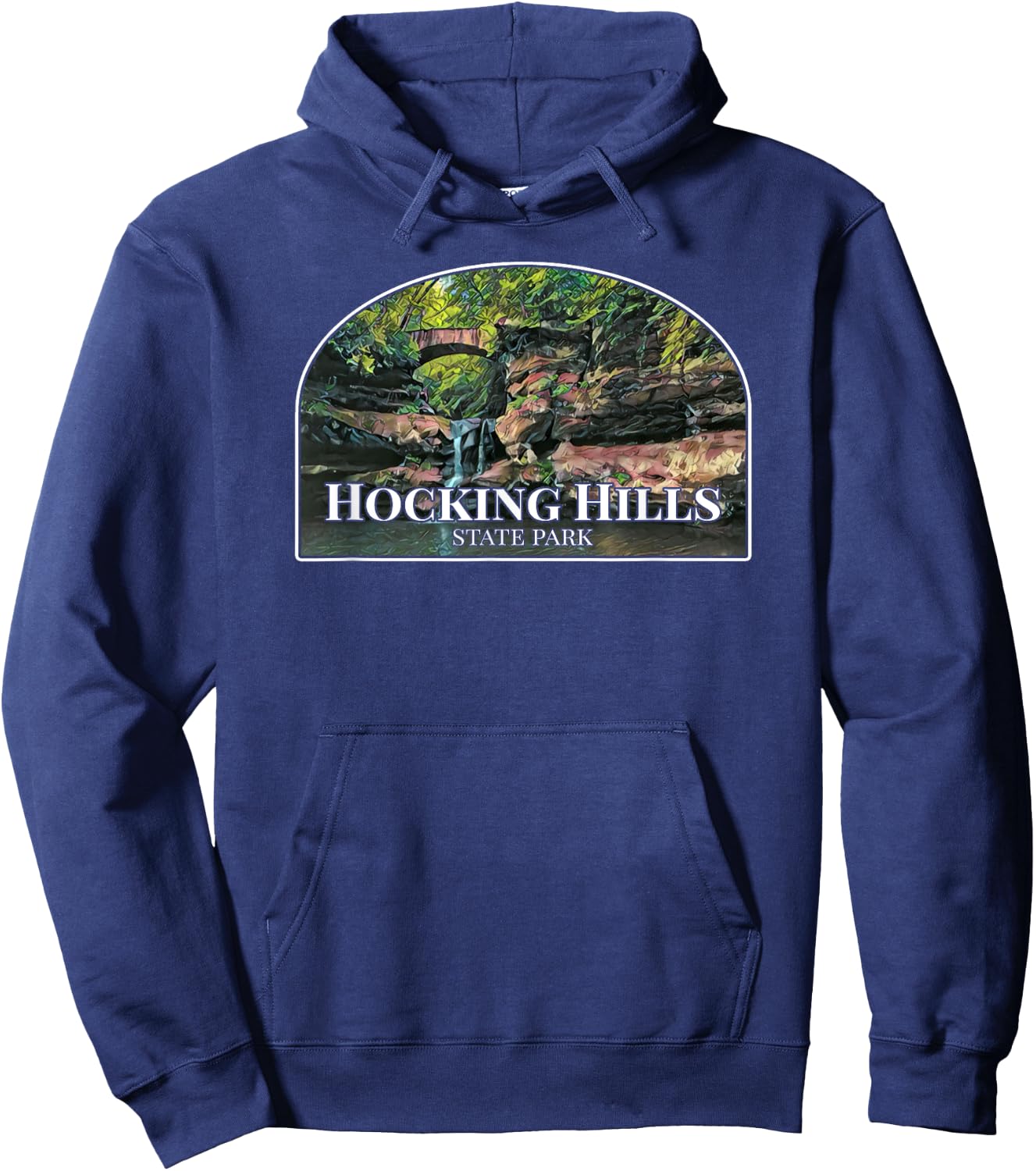 Hocking Hills State Park Ohio Hiking Hoodie - Hoodie | Navy